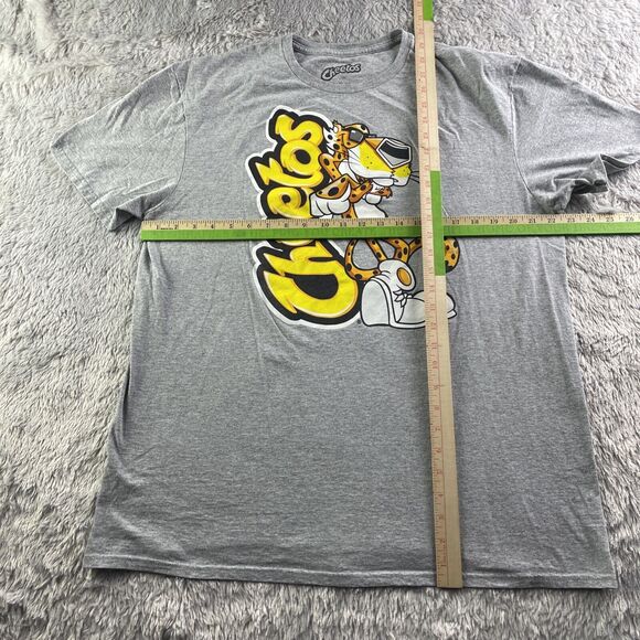 Cheetos Shirt Mens Extra Large Gray Yellow Orange Chester Cheetah Snack Cartoon - Picture 5 of 7